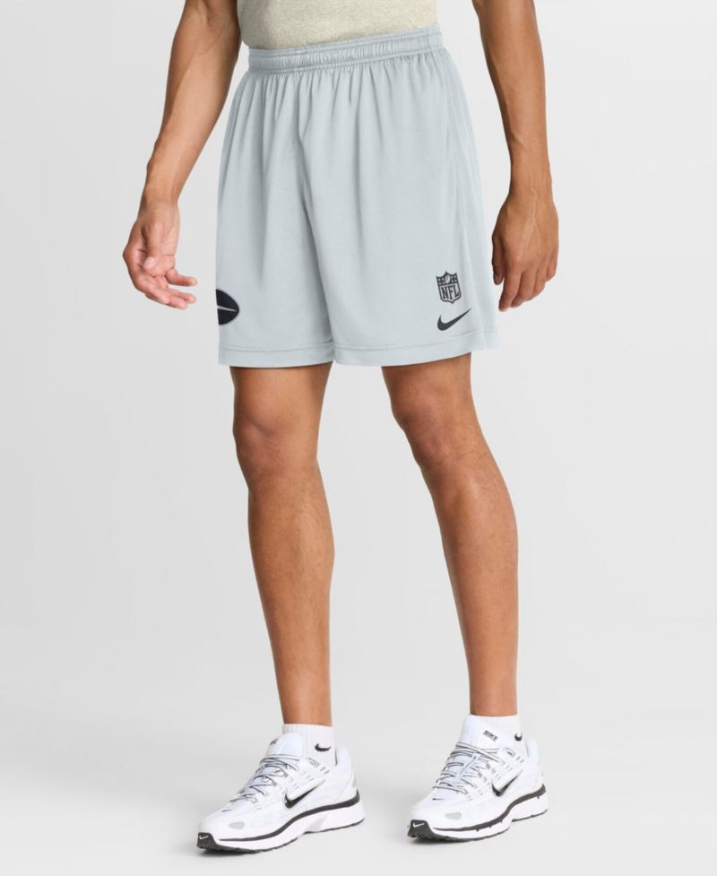 Men's Black/Platinum New York Jets Sideline Standard Issue Dri-FIT Reversible Shorts