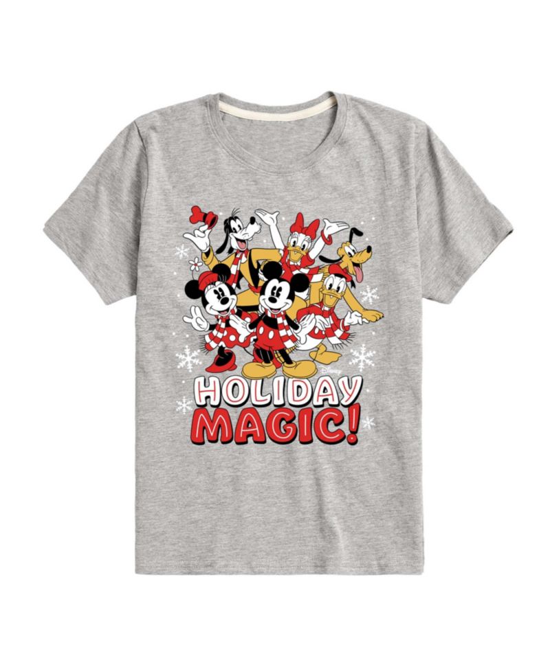 Boys' 8-20 Mickey and Friends Holiday Magic Graphic Short-Sleeve T-Shirt