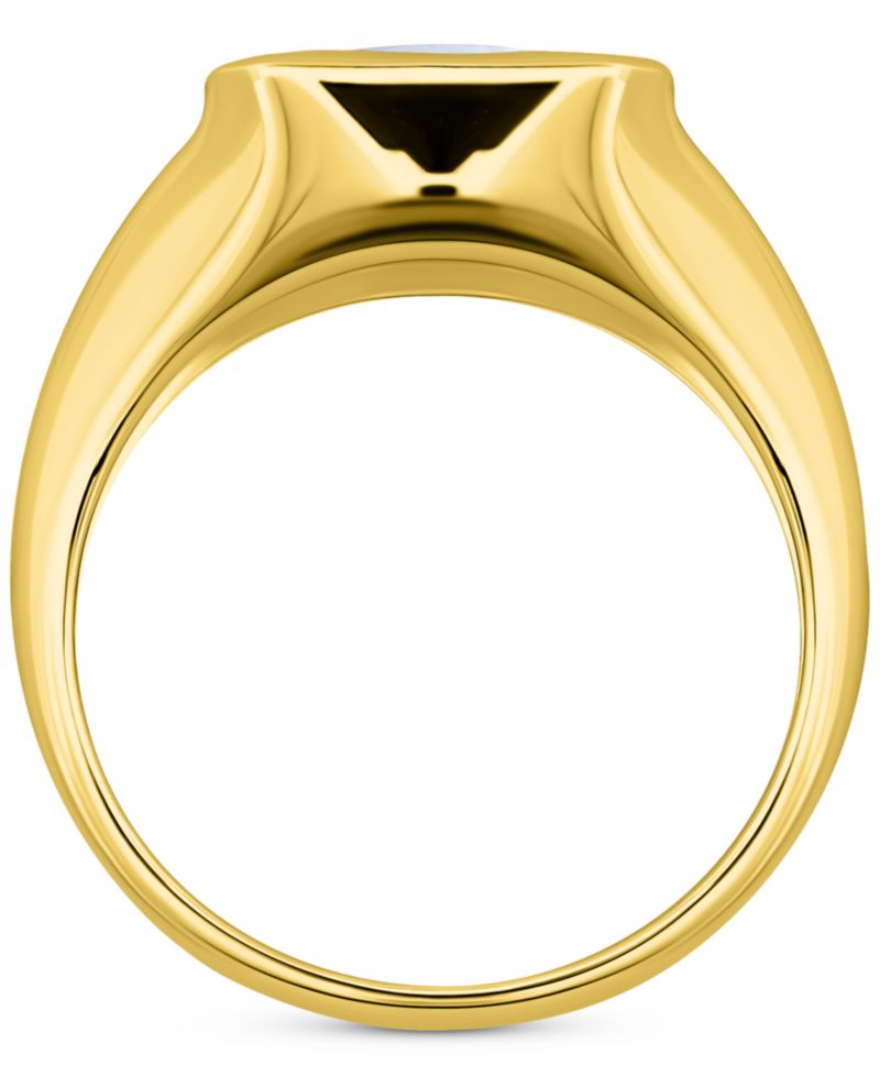 Cubic Zirconia Bezel Solitaire Ring in Sterling Silver, Exclusively at Macy's (Also Available in 18k Gold-Plated Sterling Silver)