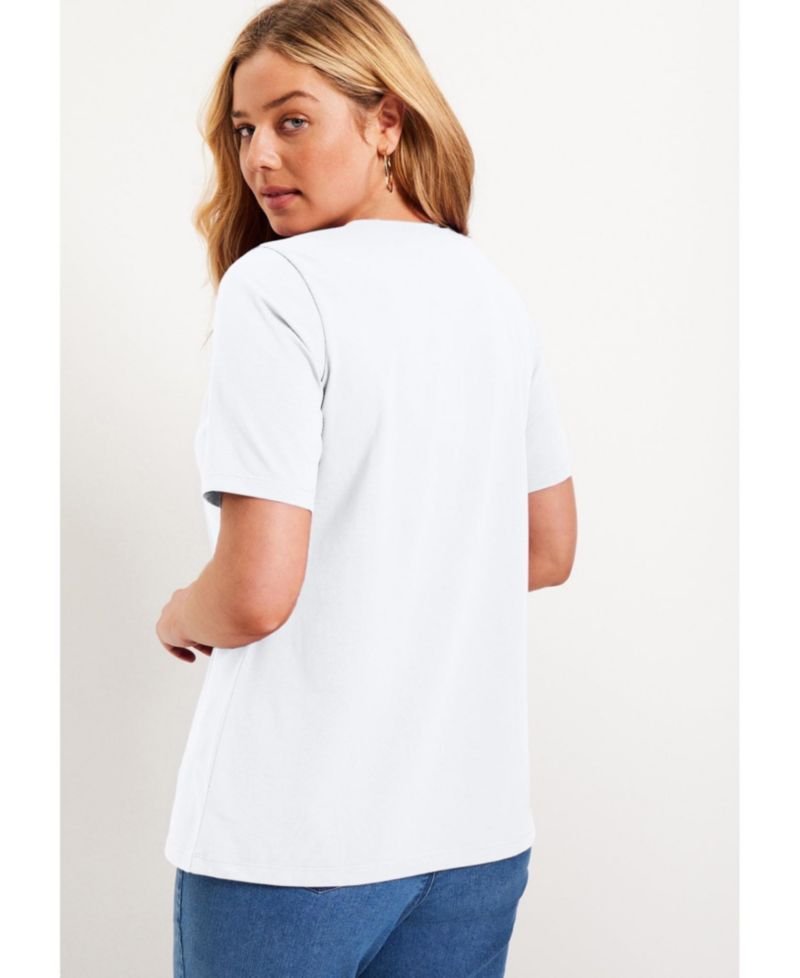 Women's June and Vie Short-Sleeve Crewneck One + Only Tee