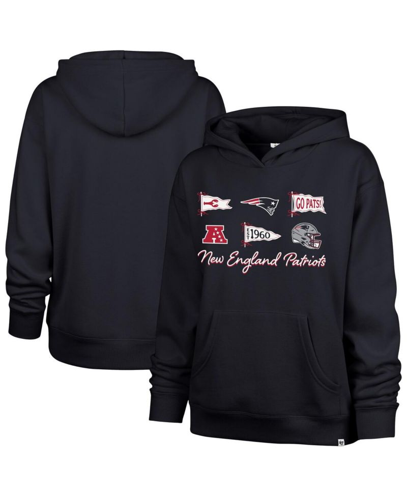 Women's Navy New England Patriots Bow Banners Naomi Hoodie