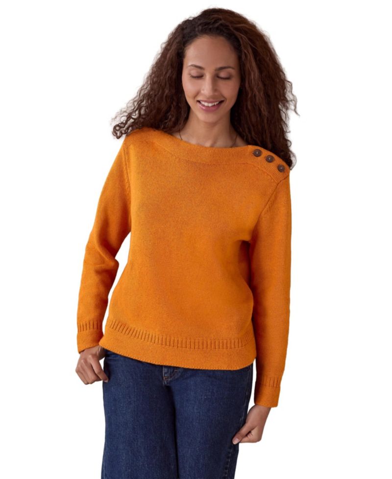 Women's Button Detail Gansey Sweater