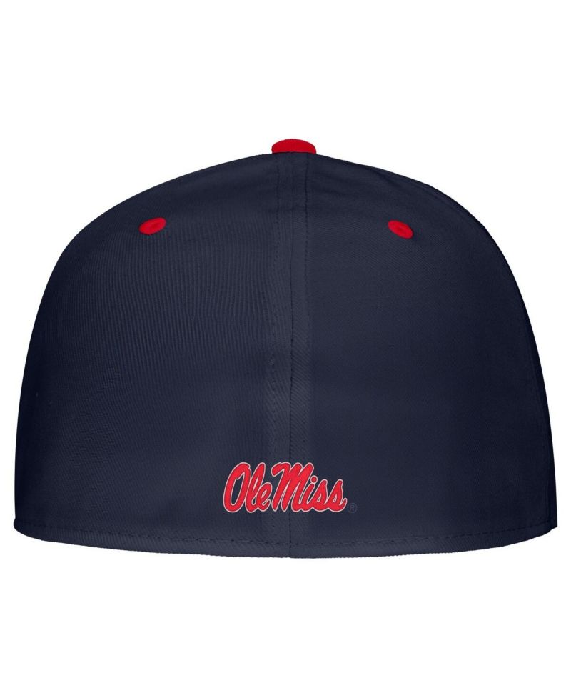 Men's Navy Ole Miss Rebels 2025 On-Field True Dri-FIT Fitted Hat