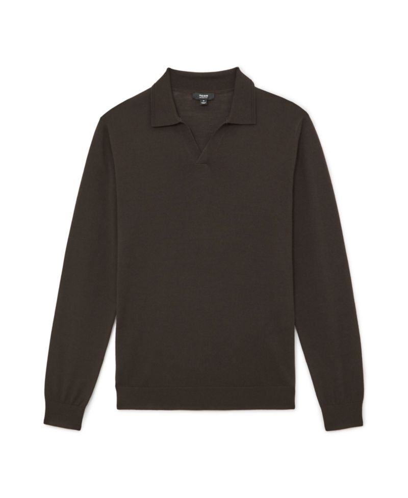 Men's Milburn Merino Wool Open-Collar Sweater