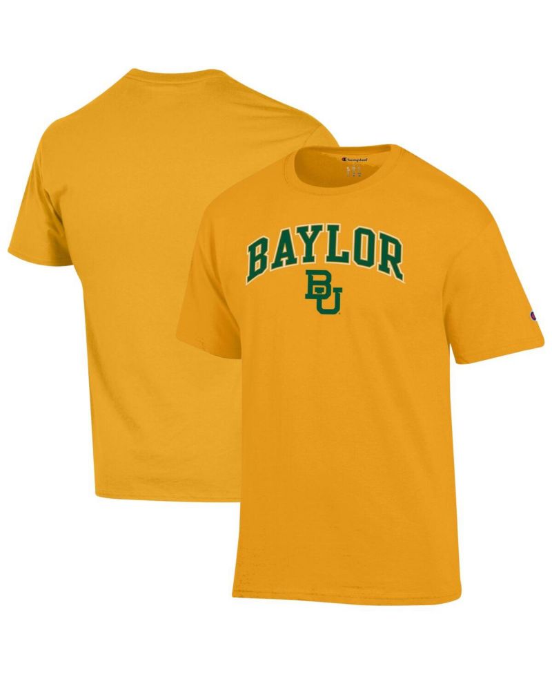 Men's Gold Baylor Bears Arch Over Logo T-Shirt
