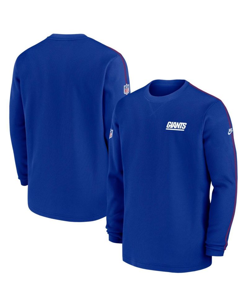 Men's Royal New York Giants Alternate Logo Coach Long Sleeve Top