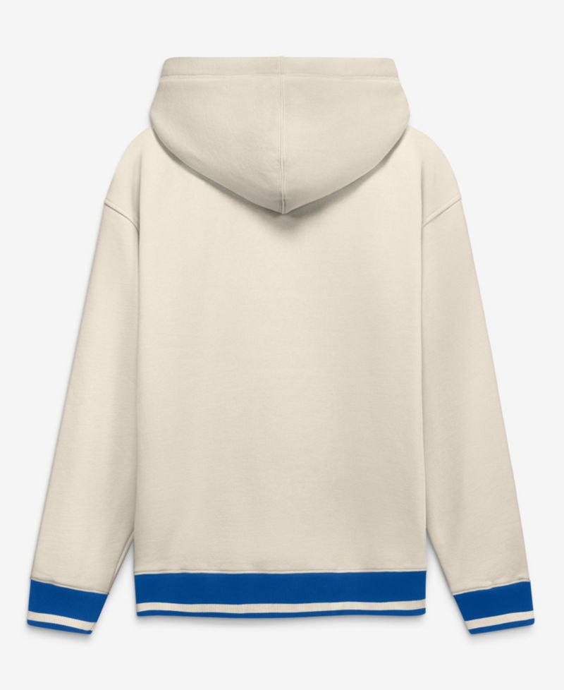 Men's Cream Denver Broncos Chenille Heavyweight Fleece Hoodie