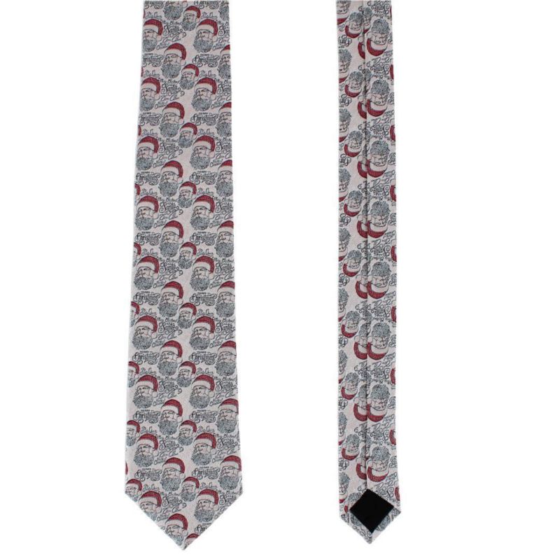 Big & Tall Santa Claus Is Watching Silk Novelty Necktie