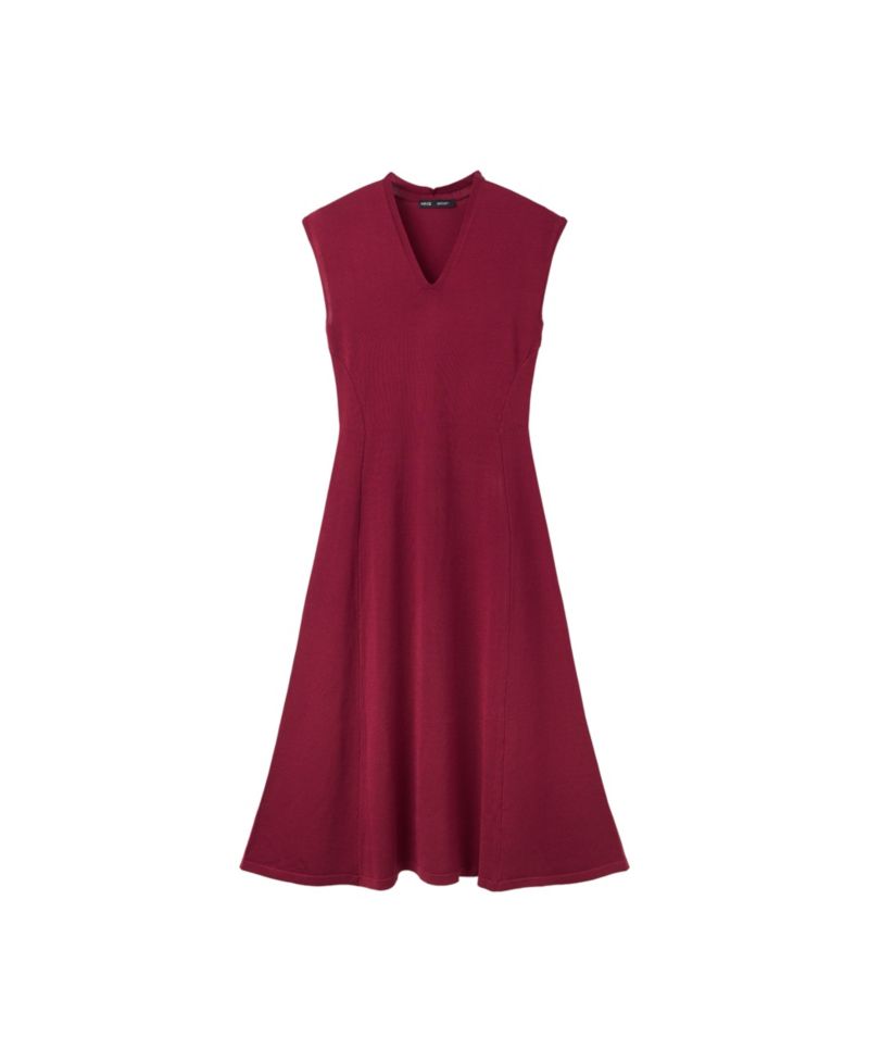 Women's V-Neck A-Line Midi Dress