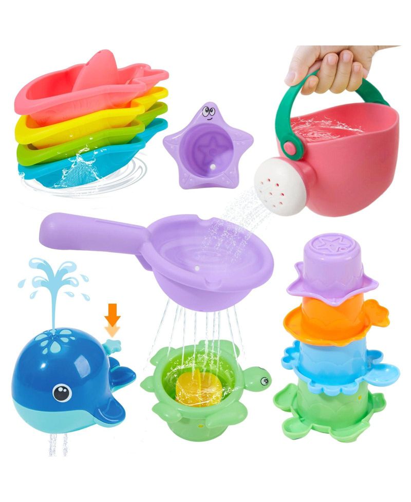 Mold-Free Floating 11-Piece Bath Toy Set