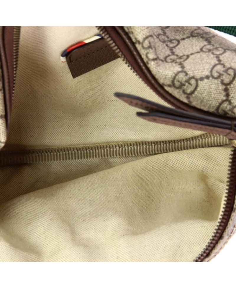 Courrier Zip Belt Bag GG Coated Canvas with Applique