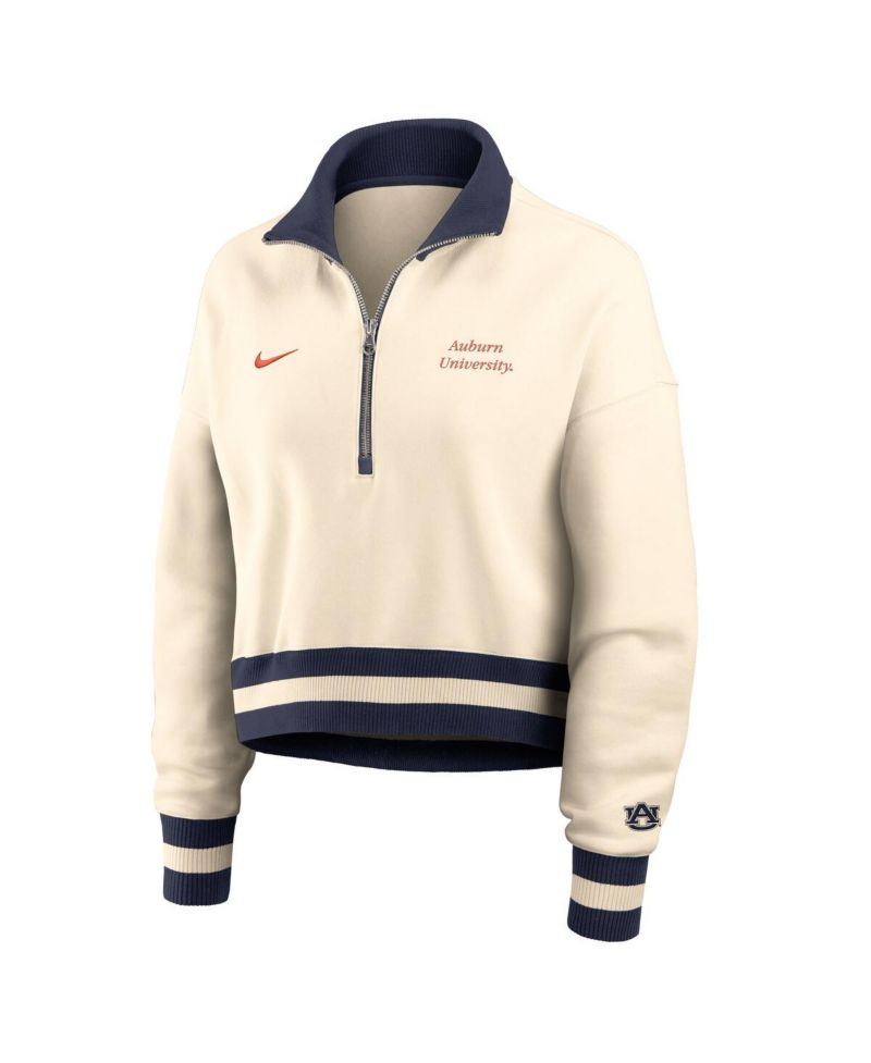 Women's Tan Auburn Tigers Legacy Half-Zip Sweatshirt