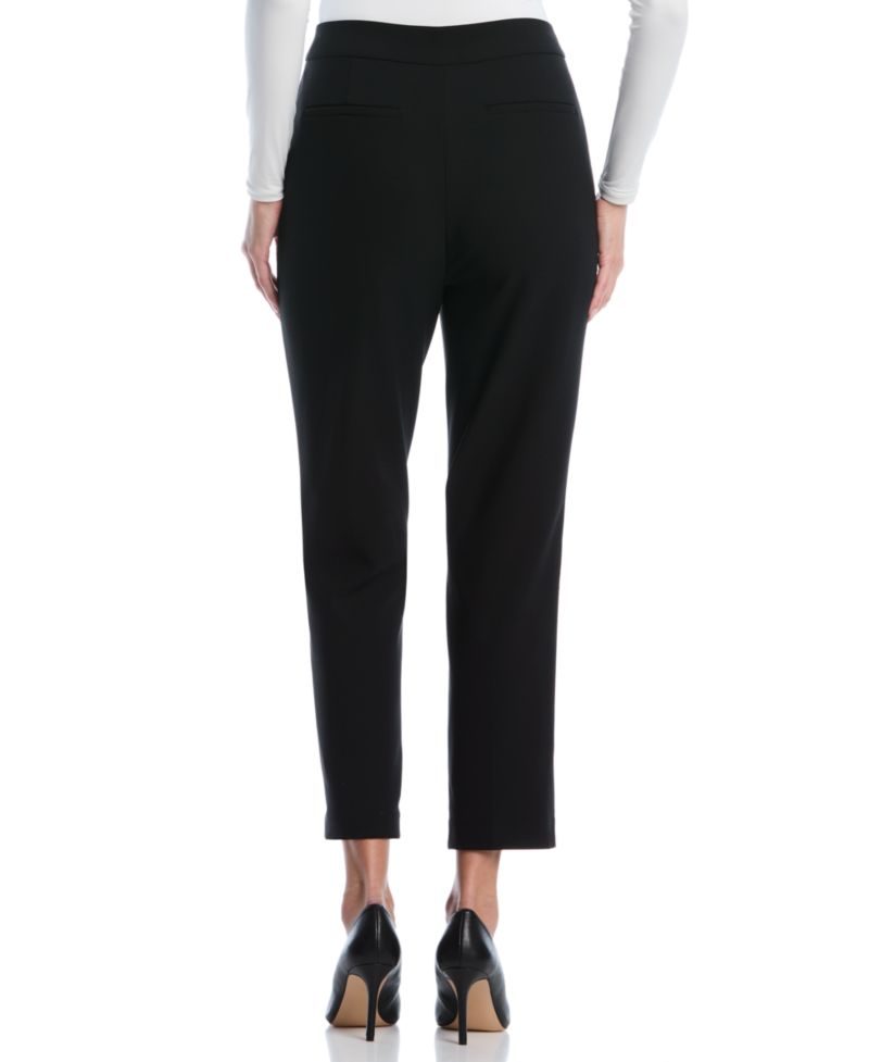 Petite Extended Tab Straight-Leg Ankle Pants