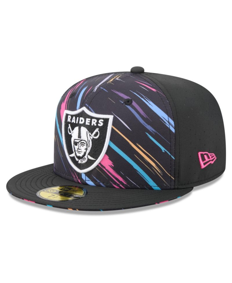 Men's Black Las Vegas Raiders 2026 NFL Cruical Catch 59FIFTY Fitted Hat