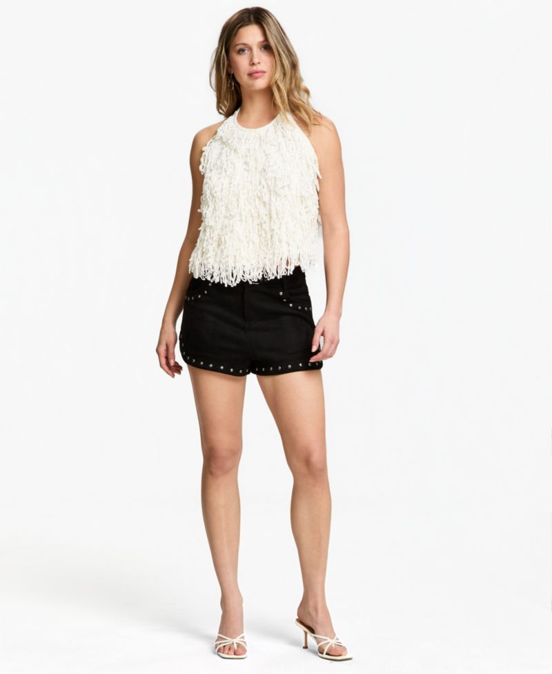 Women's Fringe Sweater Tank Top