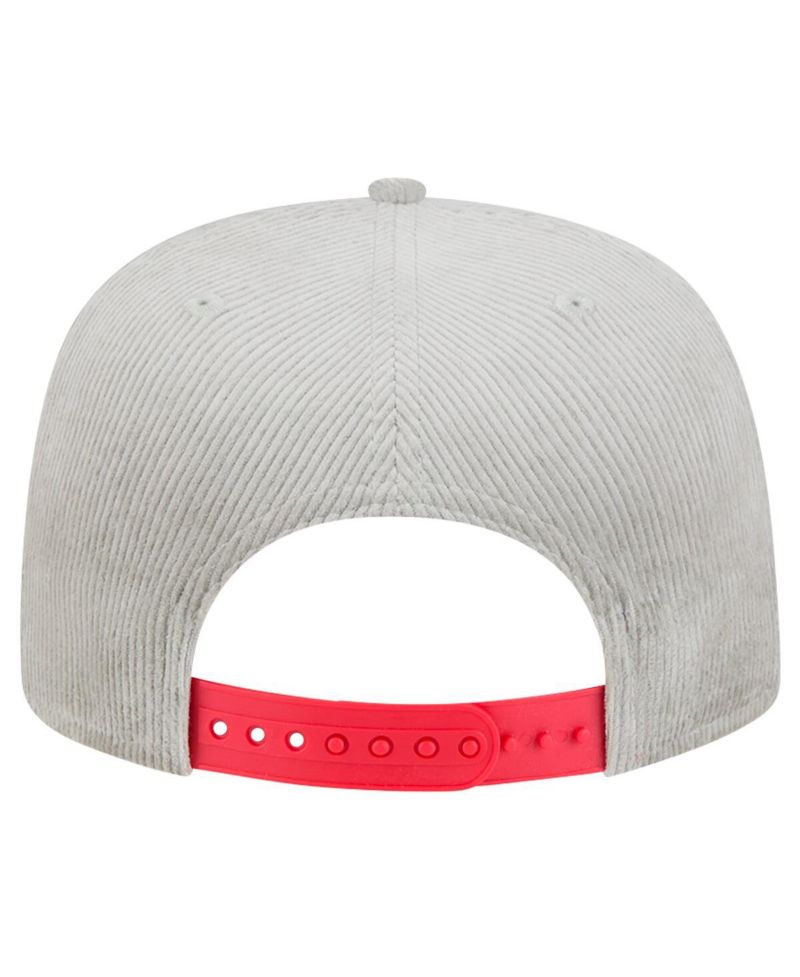 Men's Gray Atlanta Braves Corduroy Golfer Snapback Hat