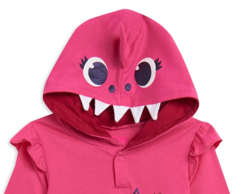 Baby Girls Pinkfong Shark Pullover Cosplay Hoodie Legging