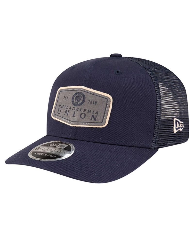 Men's Navy Philadelphia Union Labeled 9SEVENTY Trucker Stretch-Snap Adjustable Hat