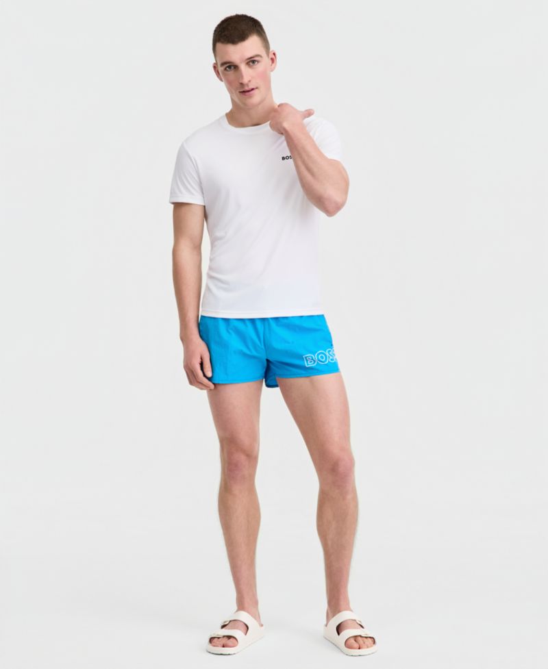 Men's Short-Sleeve Sun Protection Rashguard Swim Shirt