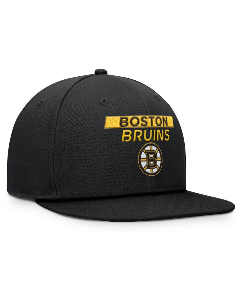 Men's Black Boston Bruins Authentic Pro Prime Snapback Hat