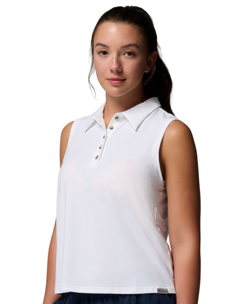 Women's Sleeveless Stretch Polo Top