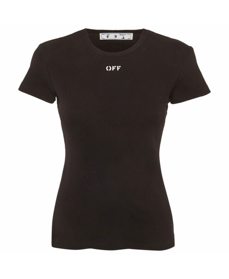 Women's Logo Print Rib Knit T-Shirt