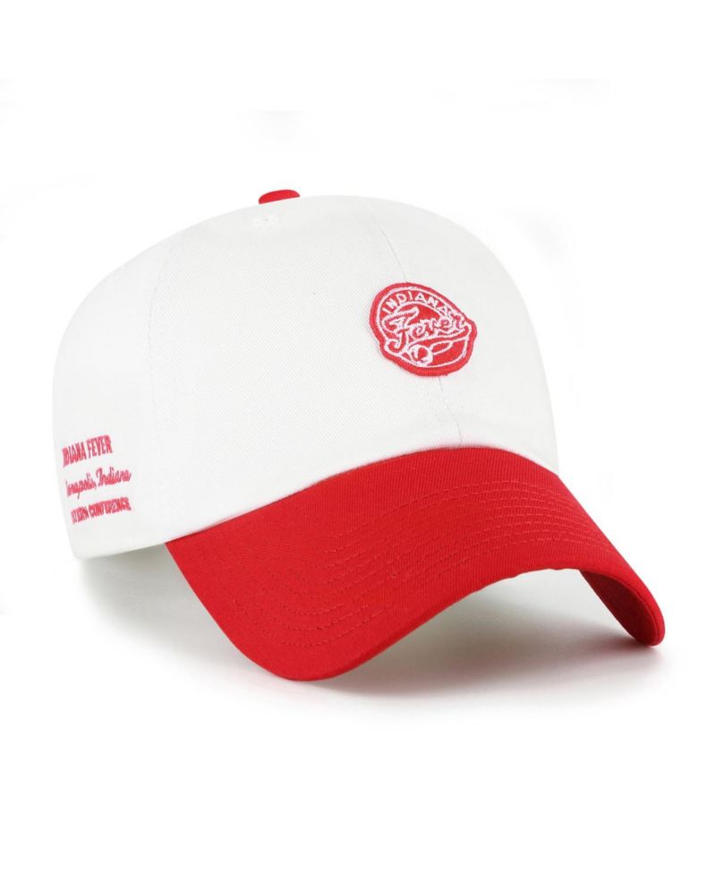 Men's and Women's White/Red Indiana Fever Contemporary Two-Tone Clean Up Adjustable Hat