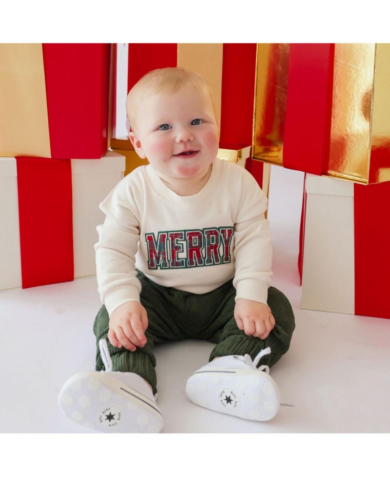 Baby Boys' Tartan Long-Sleeve Holiday Romper