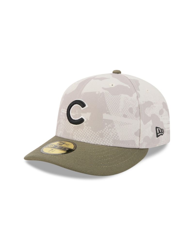 Men's Light Beige/Olive Chicago Cubs 2025 Armed Forces Day 59FIFTY Fitted Hat