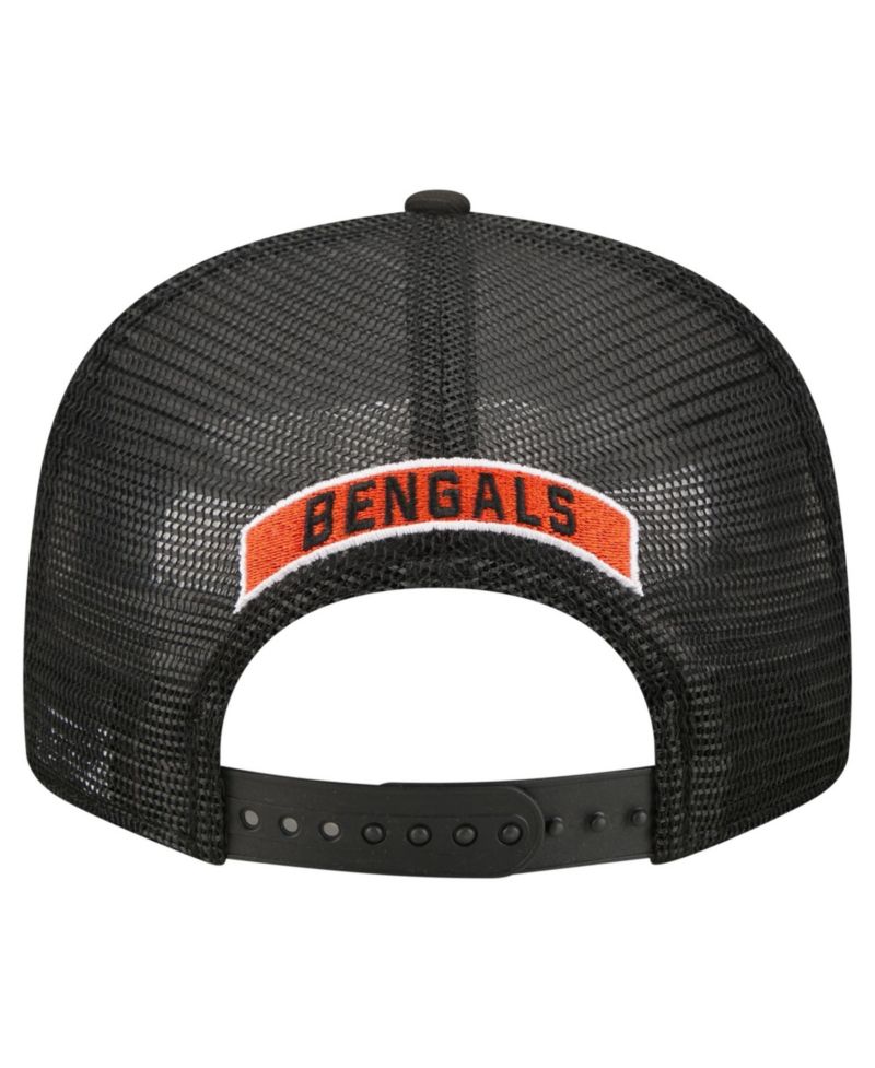 Men's Black Cincinnati Bengals Core Team 9FIFTY Trucker Snapback Hat