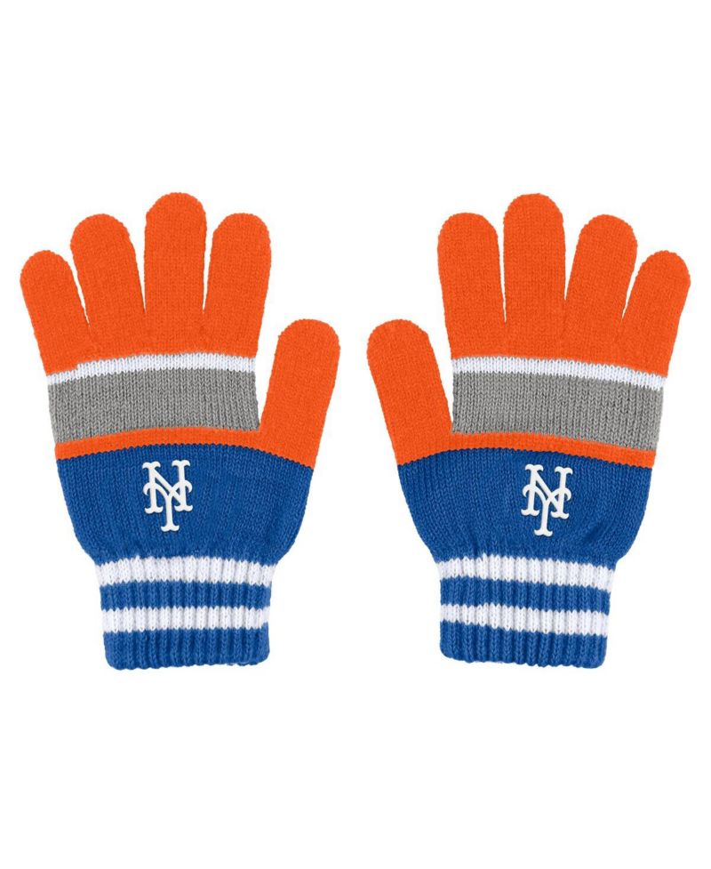 Women's New York Mets Stripe Glove and Scarf Set