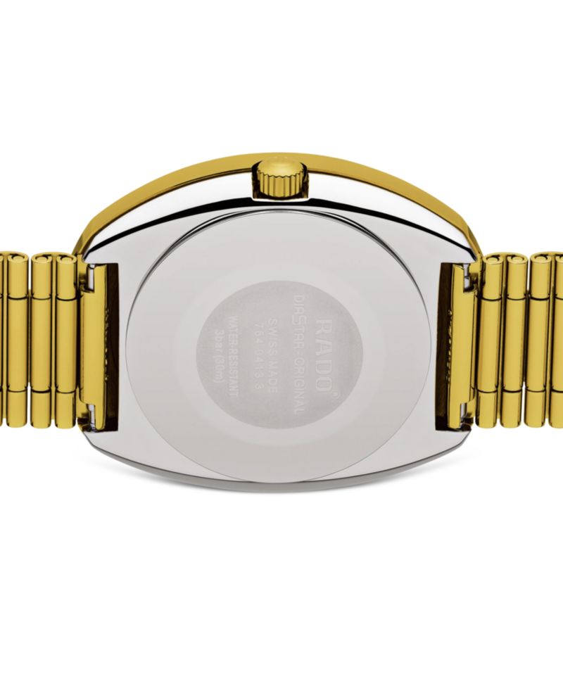 Men's Swiss Automatic Original Gold-Tone Stainless Steel Bracelet Watch 35mm