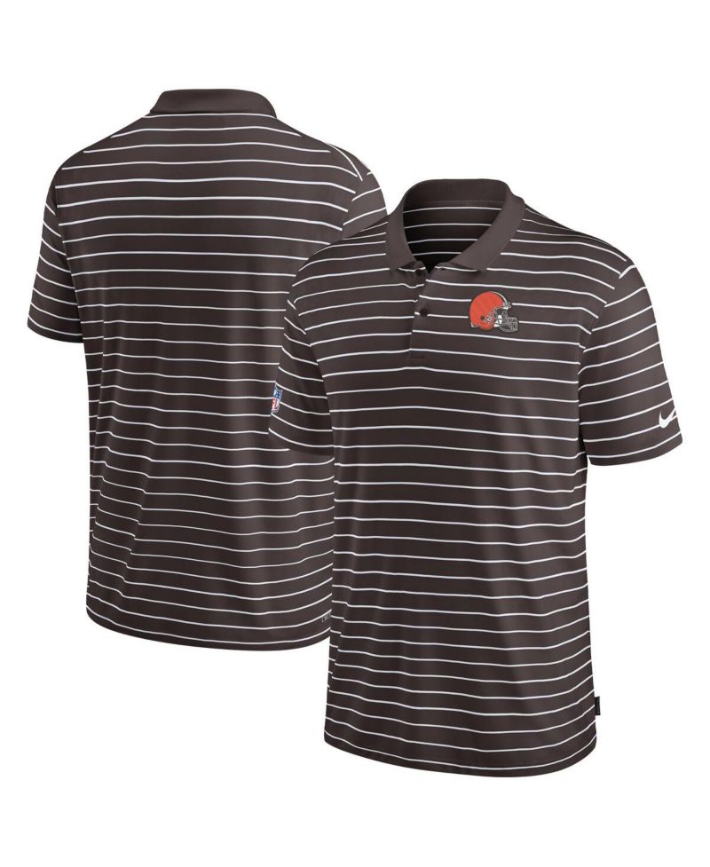 Men's Brown Cleveland Browns Sideline Lock Up Victory Performance Polo