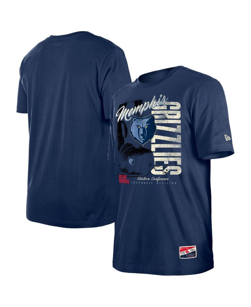 Men's Navy Memphis Grizzlies Distressed Throwback Vintage Color Pack T-Shirt