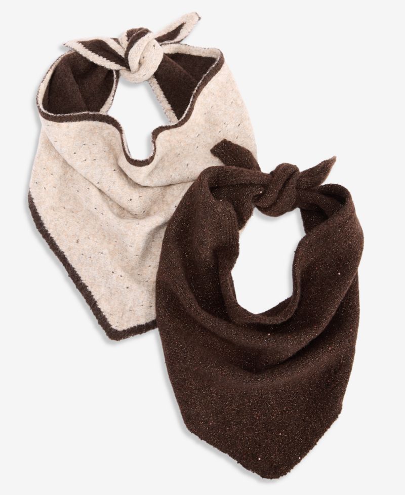 Women's Tipped-Edge Sequin Two-Pack Triangle Scarf Gift Set