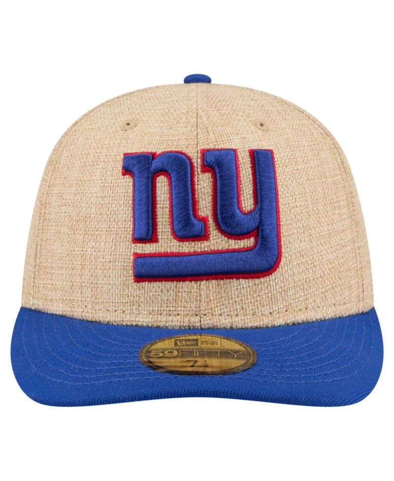 Men's Natural/Royal New York Giants Pre-Curved Twine 59FIFTY Fitted Hat