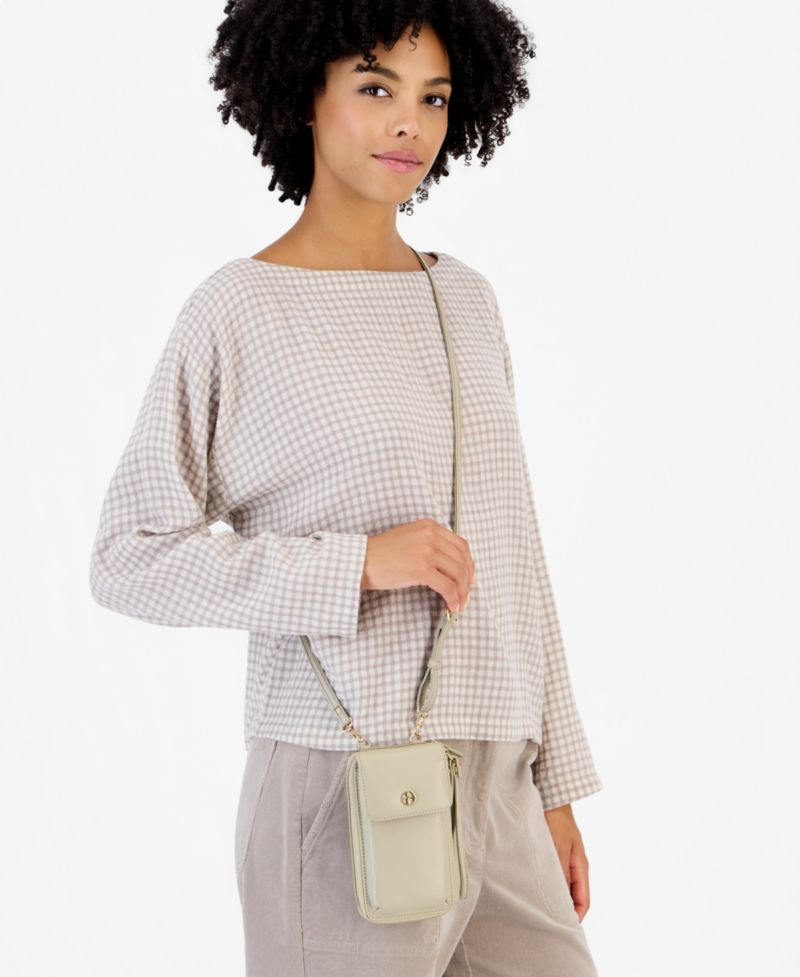 Softy Leather Tech Crossbody Wallet