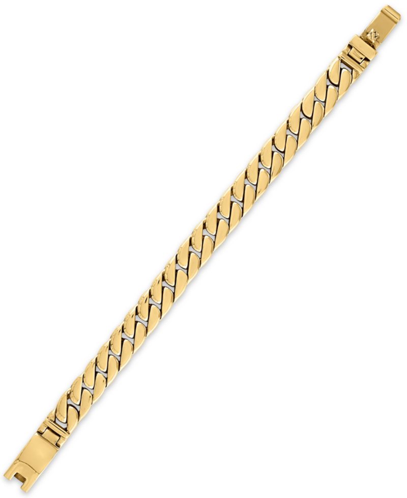Curb Link Chain Bracelet in Gold-Tone Ion-Plated Stainless Steel, Created for Macy's (Also in Stainless Steel)