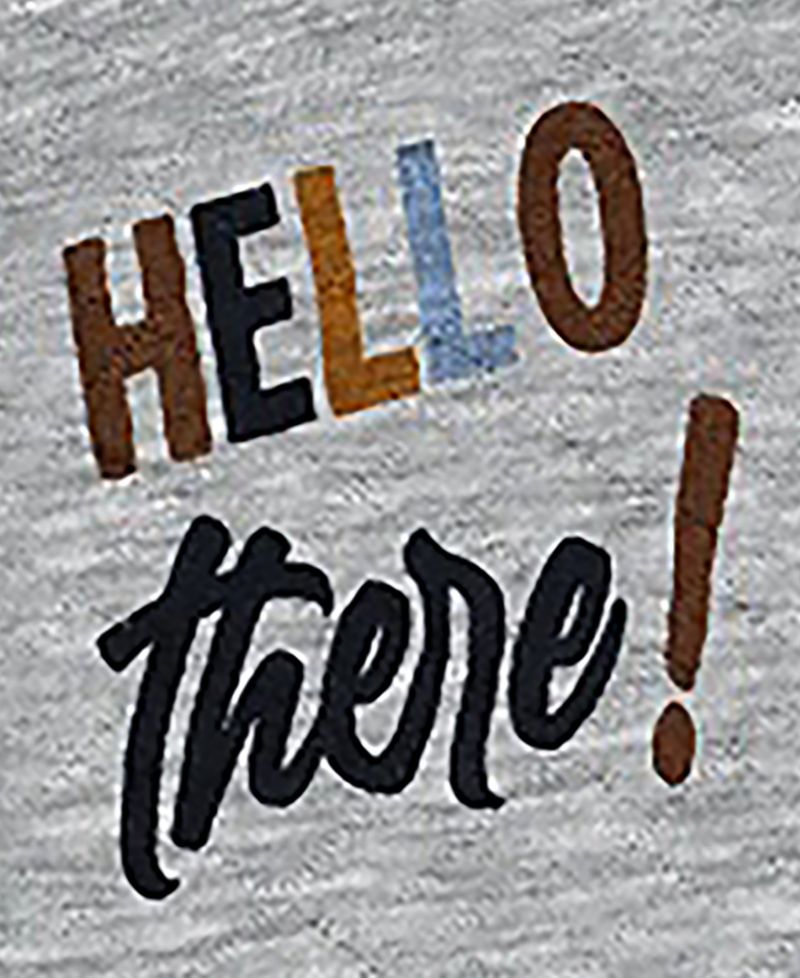 Baby Boys and Baby Girls Hello There Quilted Footie