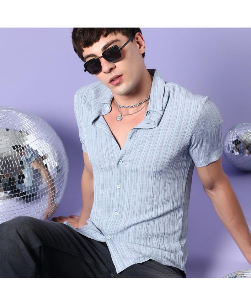 Men's Textured Casual Shirt