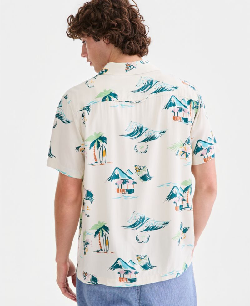 Men's Ramos Printed Short-Sleeve Camp Shirt