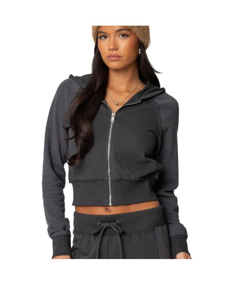 Women's Chandler Waffle Hooded Cardigan