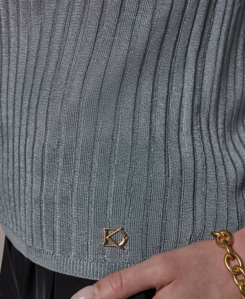 Women's Short-Sleeve Polo Sweater