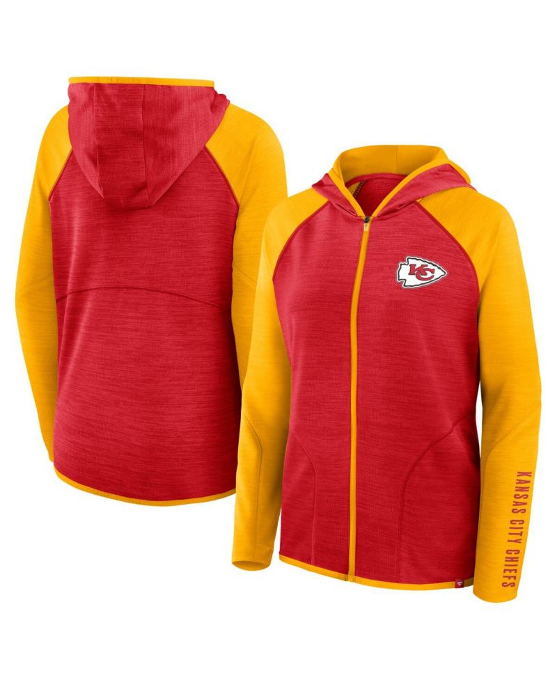 Women's Red Kansas City Chiefs Plus Size End Around Pass Full-Zip Hoodie