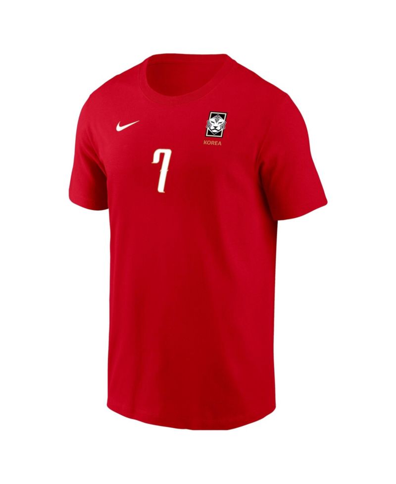 Big Boys and Girls Son Heung-Min Red South Korea National Team Name & Number T-Shirt