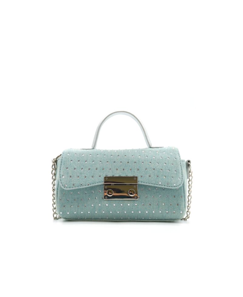 Beagle Studded Denim Crossbody Bag