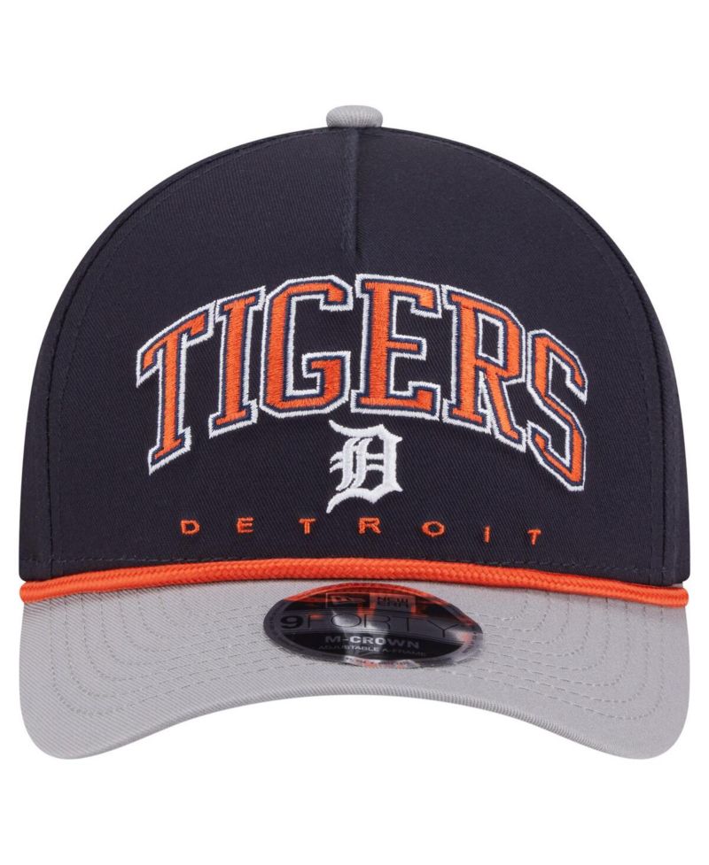 Men's Navy/Gray Detroit Tigers Arch 9FORTY A-Frame M-Crown Adjustable Hat