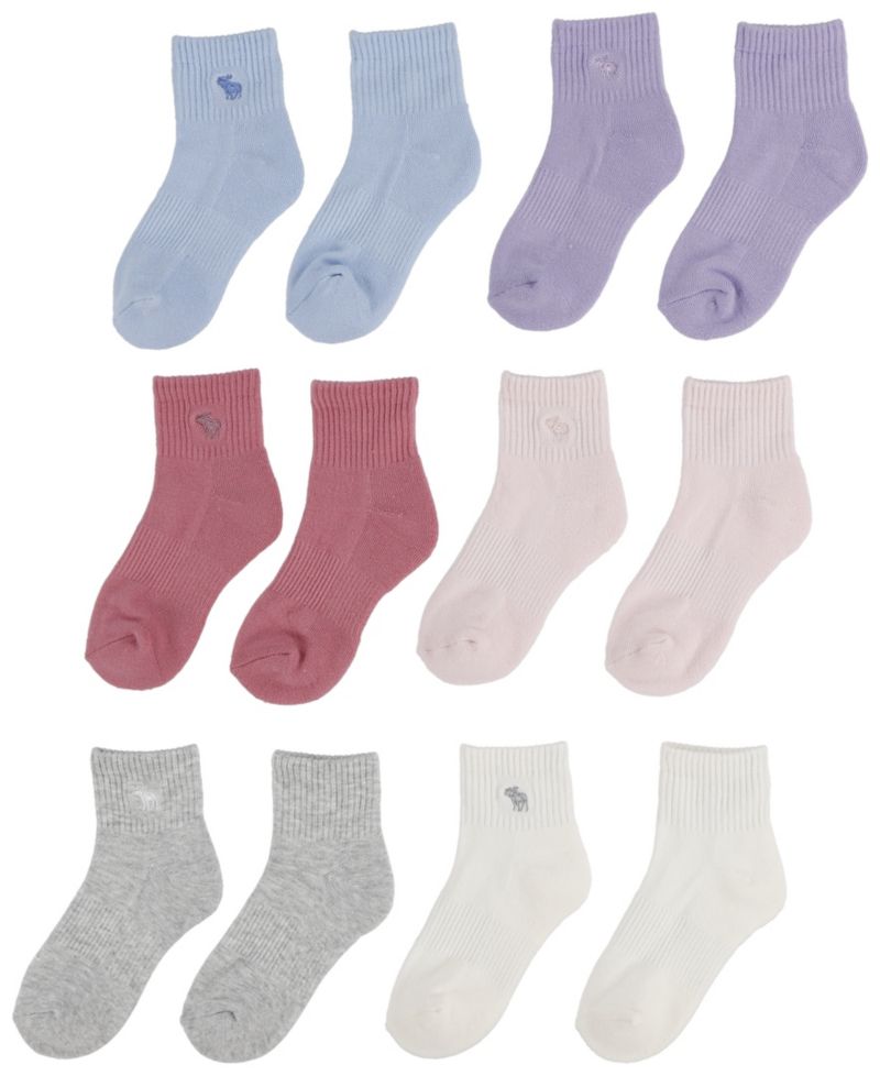 Boys' and Girls' Neutral Ankle Socks, 6-Pack