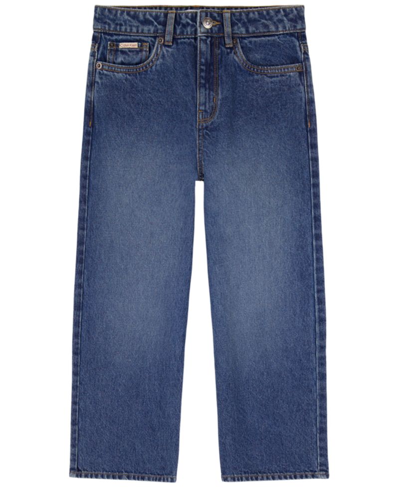 Girls' 4-16 Medium Wash Wide-Leg Denim Jeans