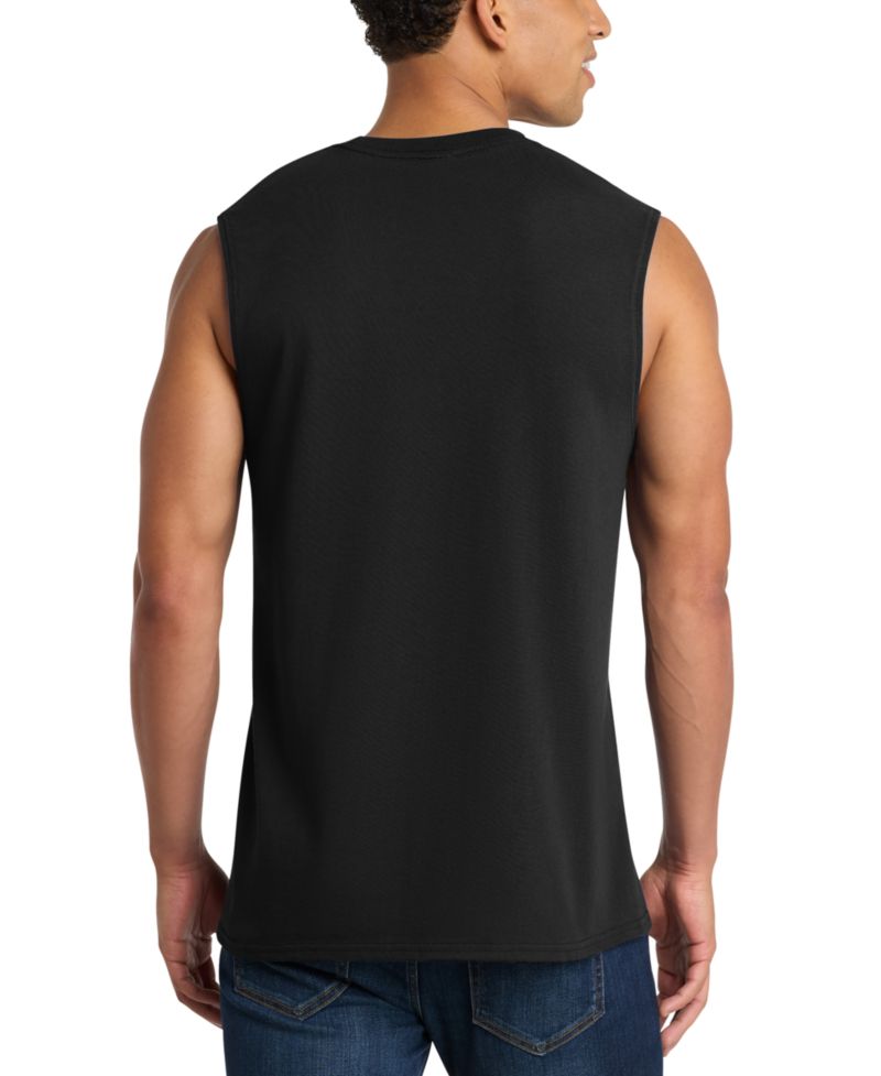 Men's Santa Beard Hat Christmas Word Art Graphic Tank Top